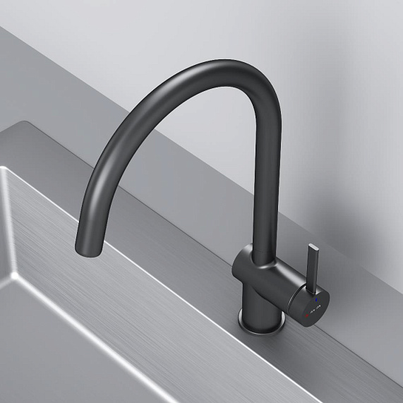 Смеситель для кухни AM.PM Func F8F07022 высокий с С-изливом, черный-8