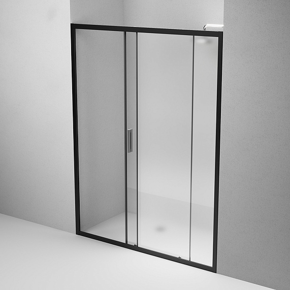 Душевая перегородка с дверью 150x195 AM.PM Gem W90G-150-1-195BM матовое стекло, профиль черный матовый-4