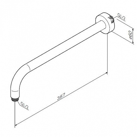 Держатель для тропического душа AM.PM F0500701 хром-2