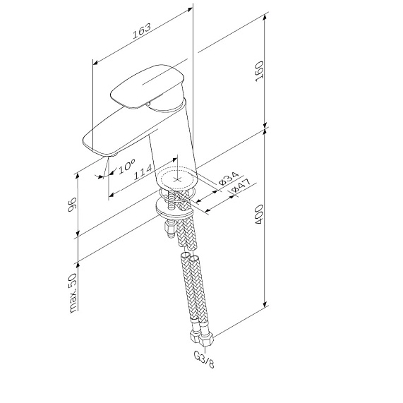 Смеситель для раковины (умывальника) AM.PM Spirit 2.1 F71A02100 хром-8
