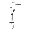 Душевая система Damixa Gala 953810300 стойка с тропическим душем, термостатом, смесителем, черная матовая
