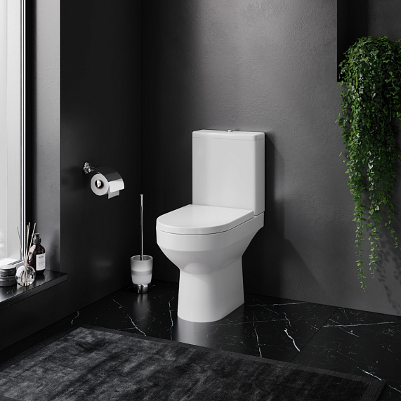 Унитаз напольный AM.PM Spirit 2.0 C708600SC безободковый с сиденьем микролифт, белый-1