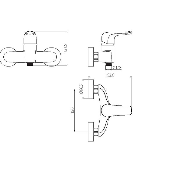 Смеситель для душа Damixa Palace Evo 422000000 хром-3