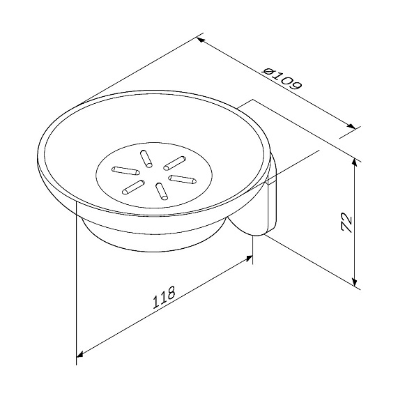Мыльница стеклянная настенная AM.PM X-Joy A8434222 черная-6