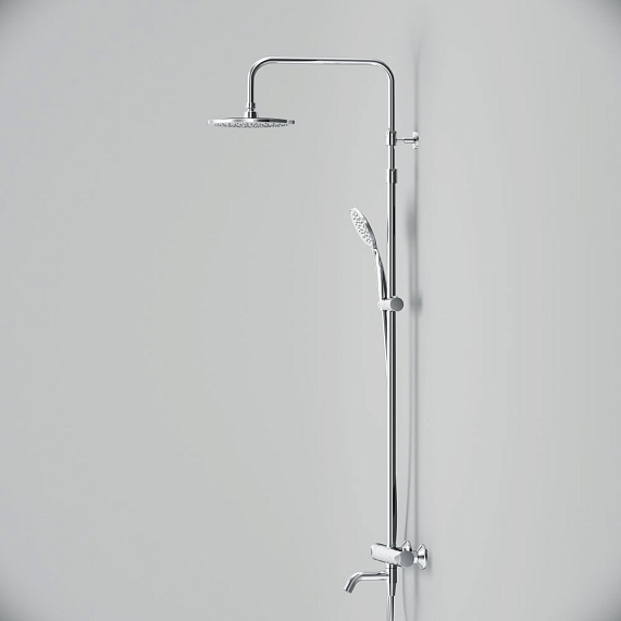 Душевая система AM.PM Crave F079C500 стойка с тропическим душем, термостатом, смесителем, изливом, хром-5
