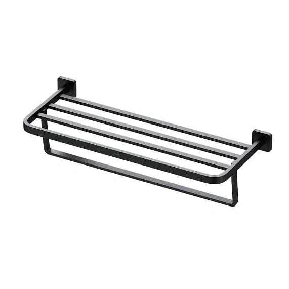 Полка для полотенец AM.PM Func A8F37722 с вешалкой, черная-6