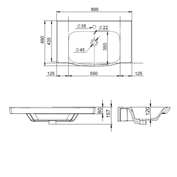 Мебель для ванной 80 AM.PM Like напольная, белый глянец напольная-1