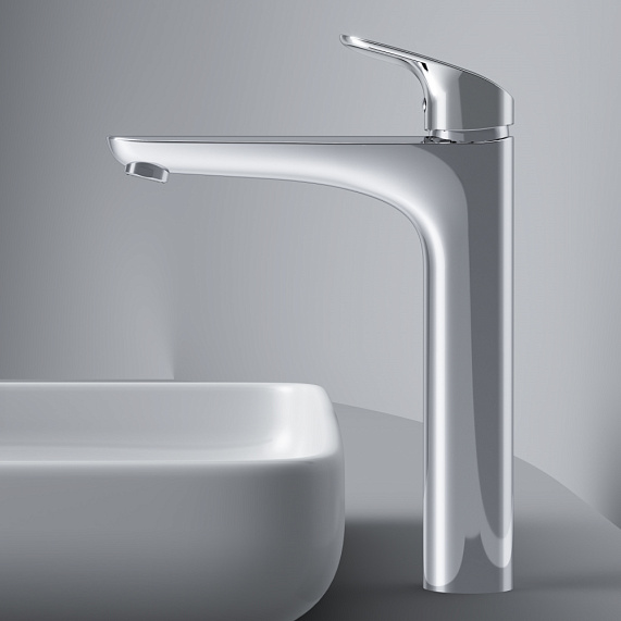 Смеситель для раковины (умывальника) AM.PM Like F8092200 высокий с донным клапаном, хром-4