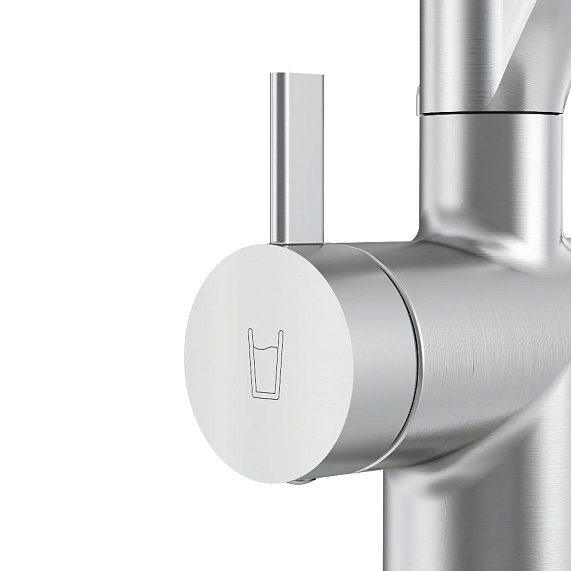 Смеситель для кухни AM.PM Func F8F07812 высокий, сатин с каналом для питьевой воды и гибким черным изливом-10