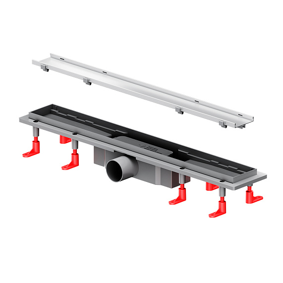 Душевой трап (лоток) 60 AM.PM PrimeFlow W02SC-U11-060-04SB комбинированный затвор со стальной матовой решеткой под плитку-20