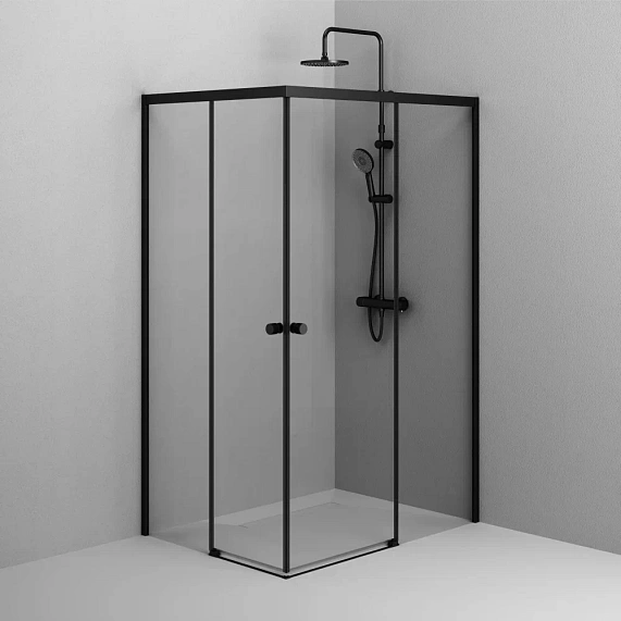 Душевое ограждение без поддона 120х90 AM.PM X-Joy W94G-403-12090-BT профиль черный матовый-3