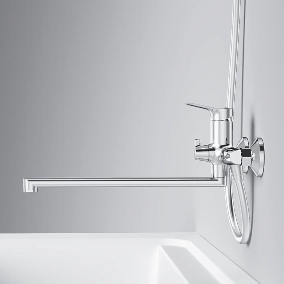 Смеситель для ванны и душа AM.PM Force F9F90200 длинный излив, хром-4