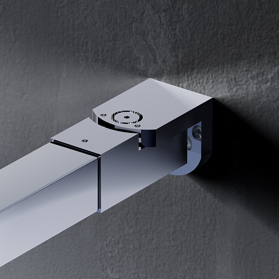 Душевая перегородка 110x200 AM.PM Func W84WI-110-F1-MTE прозрачное стекло, профиль хром-3