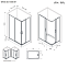 Душевое ограждение без поддона 100x80 AM.PM Above W9XG-403-10080-BT профиль черный