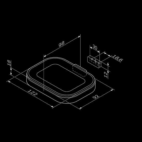 Мыльница стеклянная настенная AM.PM Func A8F34222 черная-7
