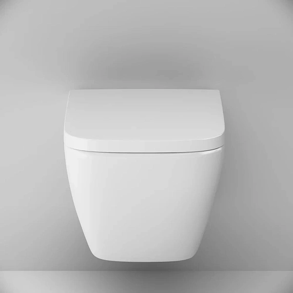 Унитаз подвесной безободковый с инсталляцией AM.PM Gem IS100251.901701 сиденьем микролифт, хром механ. клавишей-4