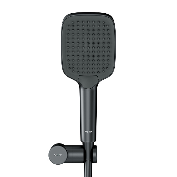 Встраиваемая душевая система AM.PM X-Joy FB85A3RH42 черный: тропический верхний душ, излив с душевой лейкой-10