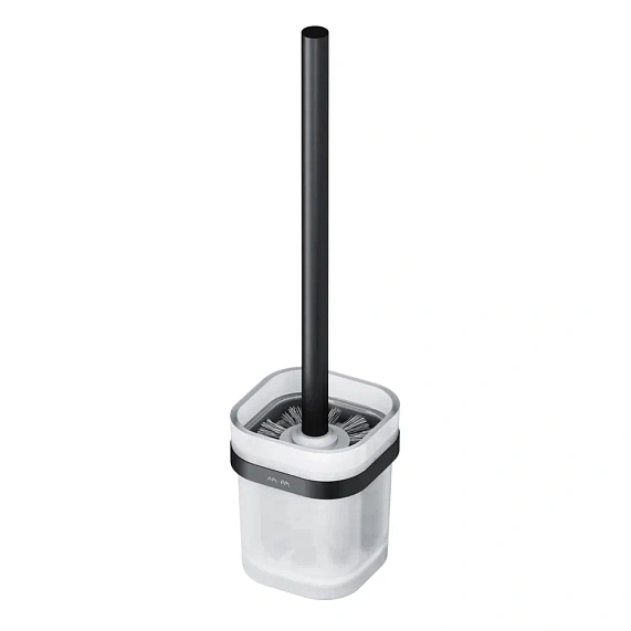 Ершик для унитаза AM.PM Func A8F33322 со стеклянной настенной подставкой, черный-5