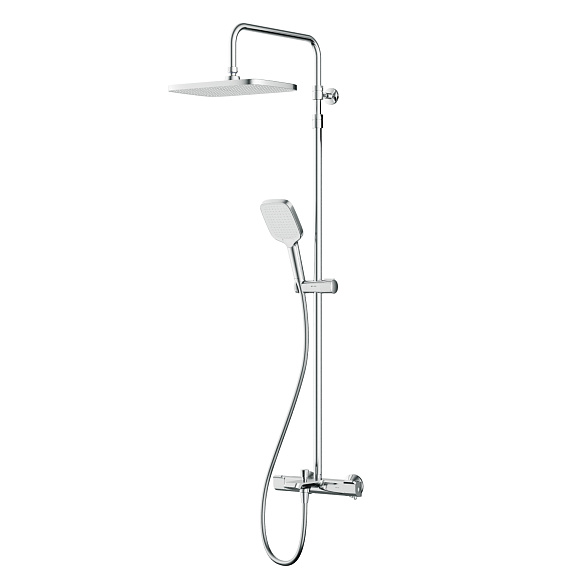 Душевая система AM.PM Func F078F500 стойка с тропическим душем, термостатом, смесителем, изливом, хром-9