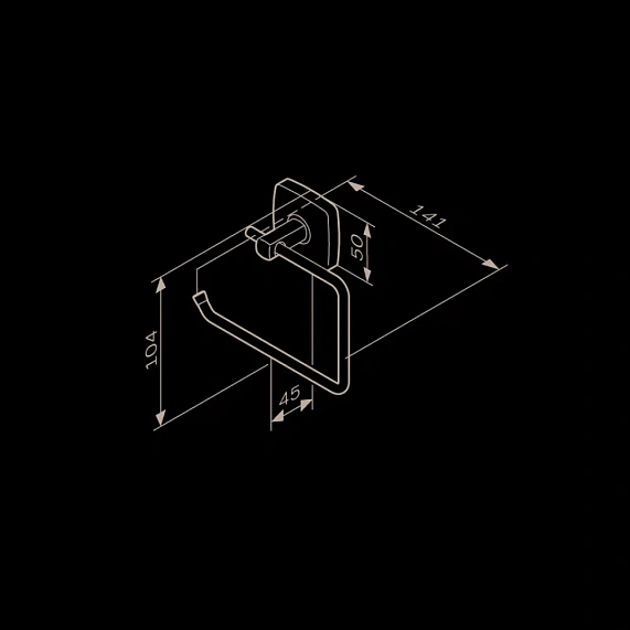 Держатель для туалетной бумаги настенный AM.PM Gem A9034122 черный-7