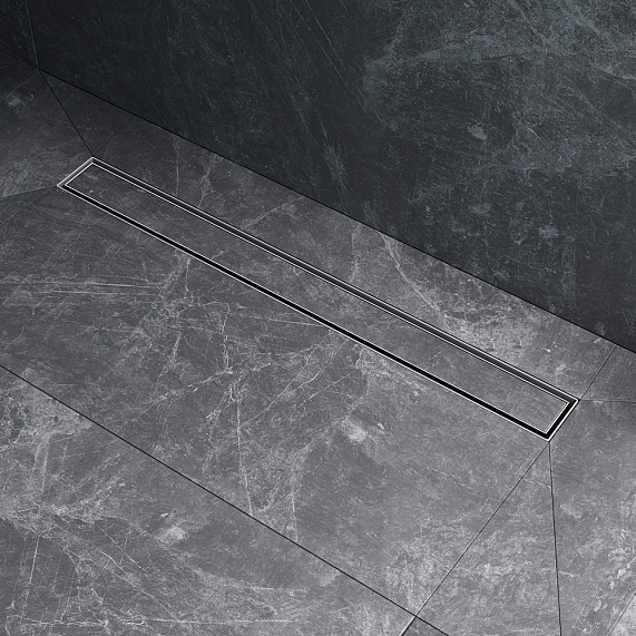 Душевой трап (лоток) 70 AM.PM MasterFlow W01SC-U11-070-04SB комбинированный затвор со стальной матовой решеткой под плитку-10