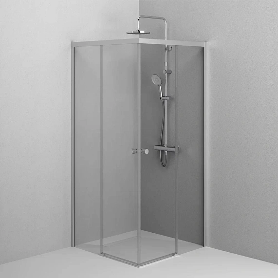 Душевое ограждение без поддона 90x90 AM.PM X-Joy W94G-403-9090-MT профиль серебристый-3