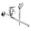 Смеситель для ванны и душа Damixa Jupiter 779500001 длинный излив, душевая лейка, шланг 1500, хром