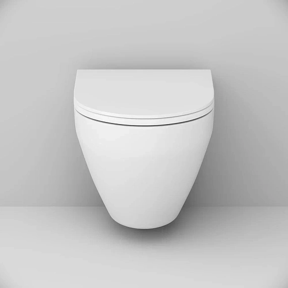 Унитаз подвесной безободковый с инсталляцией AM.PM Spirit 2.0 IS49051.701700 сиденьем микролифт, хром пневм. клавишей-4