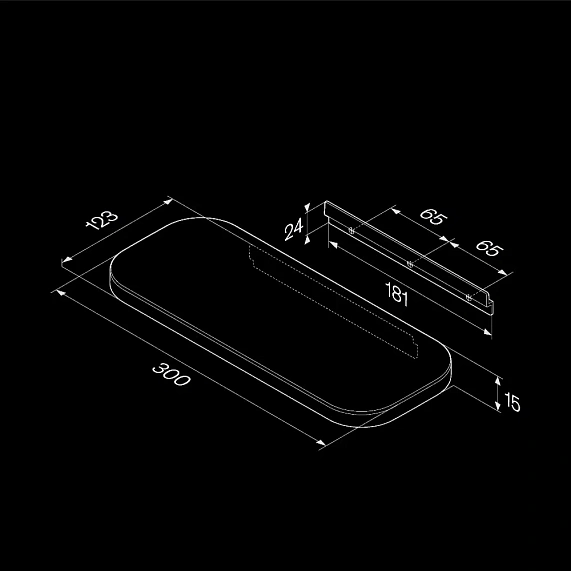 Полка в ванную AM.PM Func A8F37622 черная-7