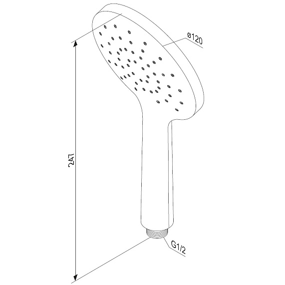Лейка для душа Damixa Jupiter 977020300 черная-3