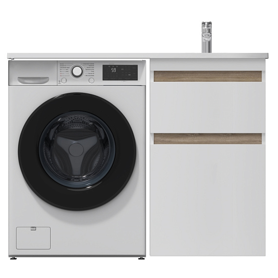Раковина мебельная 120 AM.PM X-Joy M85AWPR1201WG над стиральной машиной, правая, белая-2