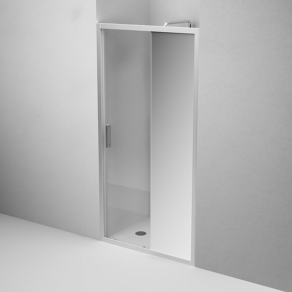 Душевая перегородка с дверью 100x195 AM.PM Gem W90G-100-1-195MMir зеркальное стекло, профиль серебристый-3