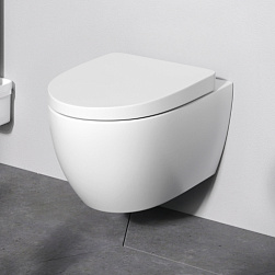 Унитаз подвесной AM.PM Awe C111738WH c сиденьем микролифт, белый