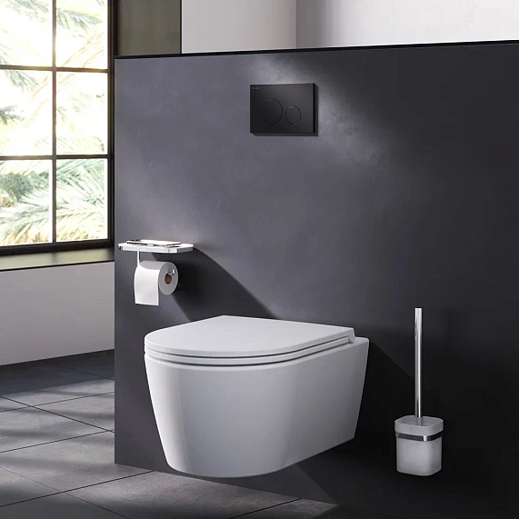 Инсталляция для подвесного унитаза AM.PM PrimeFit I012709.0138 с механ. клавишей L черный матовый-5