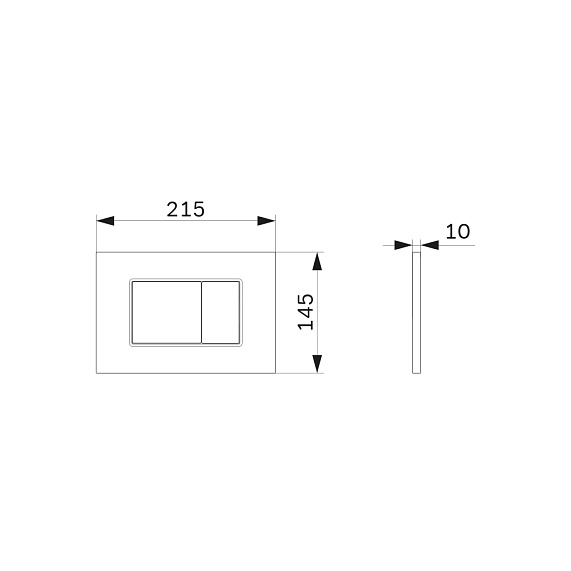 Клавиша смыва для инсталляции AM.PM ProC S I070238 механическая черная матовая-6