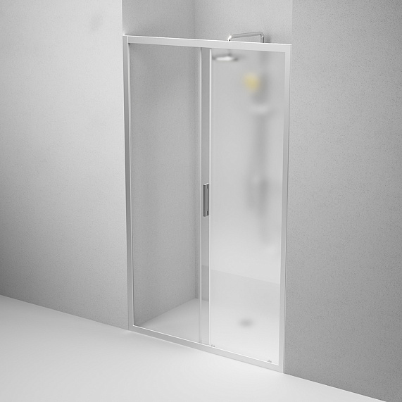 Душевая перегородка с дверью 120x195 AM.PM Gem W90G-120-1-195MM матовое стекло, профиль серебристый-4