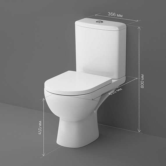 Унитаз напольный AM.PM Sunny C85C8600SC безободковый с сиденьем микролифт, белый-9