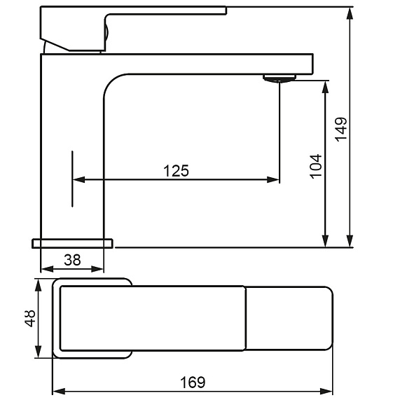 Смеситель для раковины (умывальника) Damixa Gala 530210300 черный-2