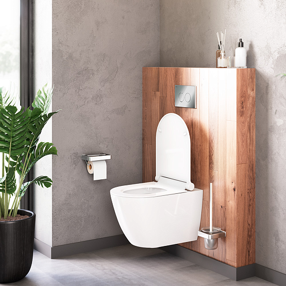 Унитаз подвесной Damixa Apollo DX22C1700SC безободковый с сиденьем микролифт, белый-3