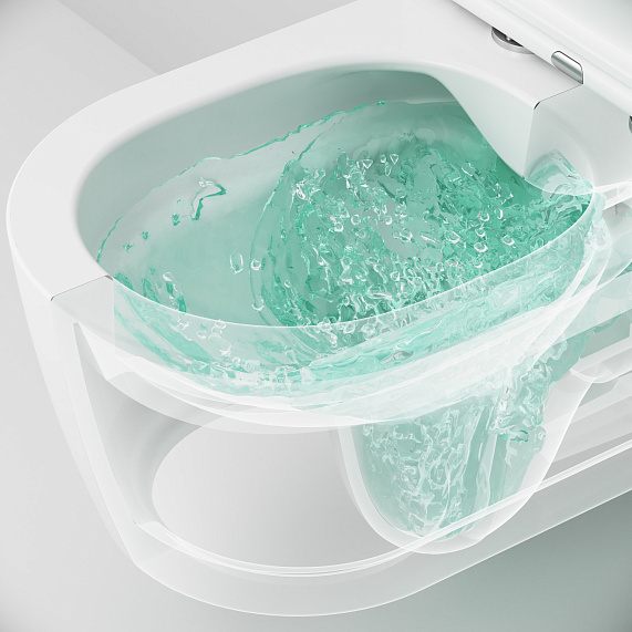 Унитаз подвесной AM.PM Func C8F1701SC (глубина 54 см) безободковый с сиденьем микролифт, белый-6