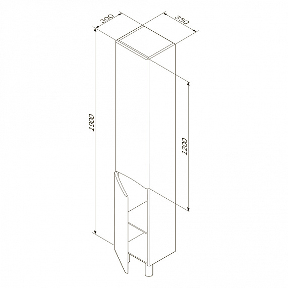 Мебель для ванной 80 AM.PM Like напольная, белый глянец напольная-3