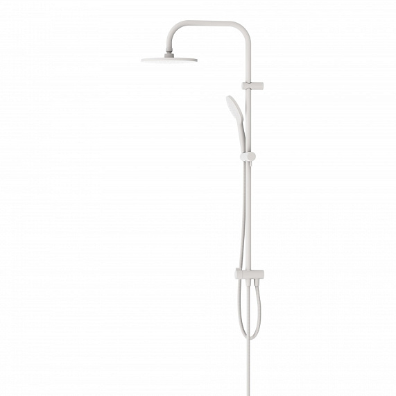 Душевая система Damixa Origin Bit DX977700200 стойка с тропическим душем, белая матовая-3