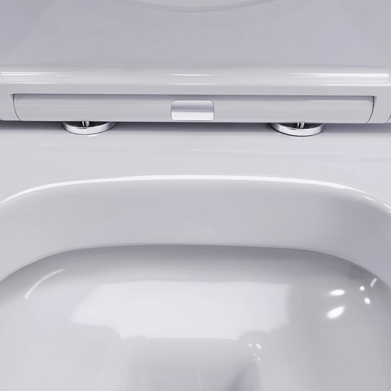 Унитаз подвесной Damixa Sirius DX86C1700SC безободковый с сиденьем микролифт, белый-5