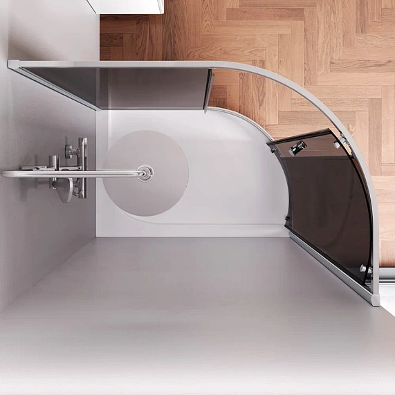 Душевое ограждение без поддона 120х80 AM.PM Like W83G-302U120CG64 профиль серебристый-2