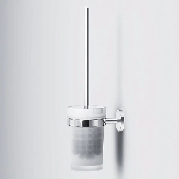 Ершик для унитаза AM.PM X-Joy A85A33300 со стеклянной настенной подставкой, хром-2