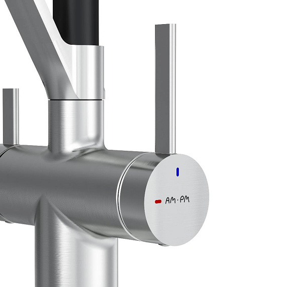 Смеситель для кухни AM.PM Func F8F07812 высокий, сатин с каналом для питьевой воды и гибким черным изливом-9