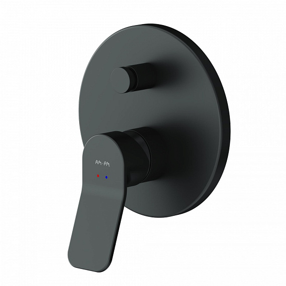 Встраиваемая душевая система AM.PM X-Joy FB85A1RH22 черная: тропический верхний душ, ручной душ-5