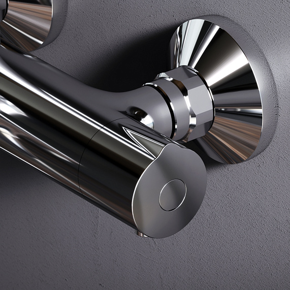 Душевая система AM.PM Gem F0790520 стойка с тропическим душем, термостатом, смесителем, изливом, хром-3