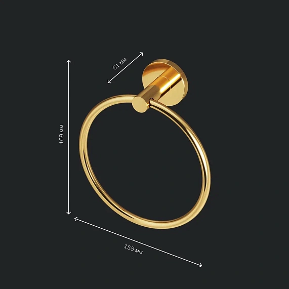 Кольцо для полотенец AM.PM X-Joy A85A34499 золото-5
