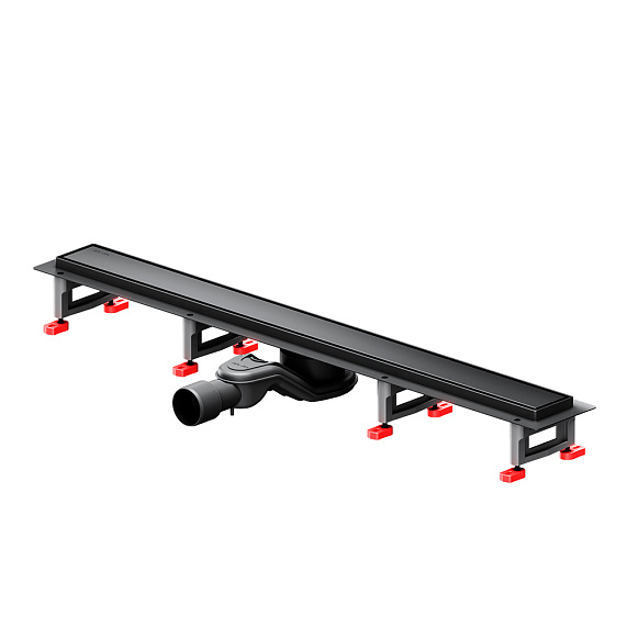 Душевой трап (лоток) 80 AM.PM MasterFlow W01SC-U11-080-04BM комбинированный затвор с черной матовой решеткой под плитку-22